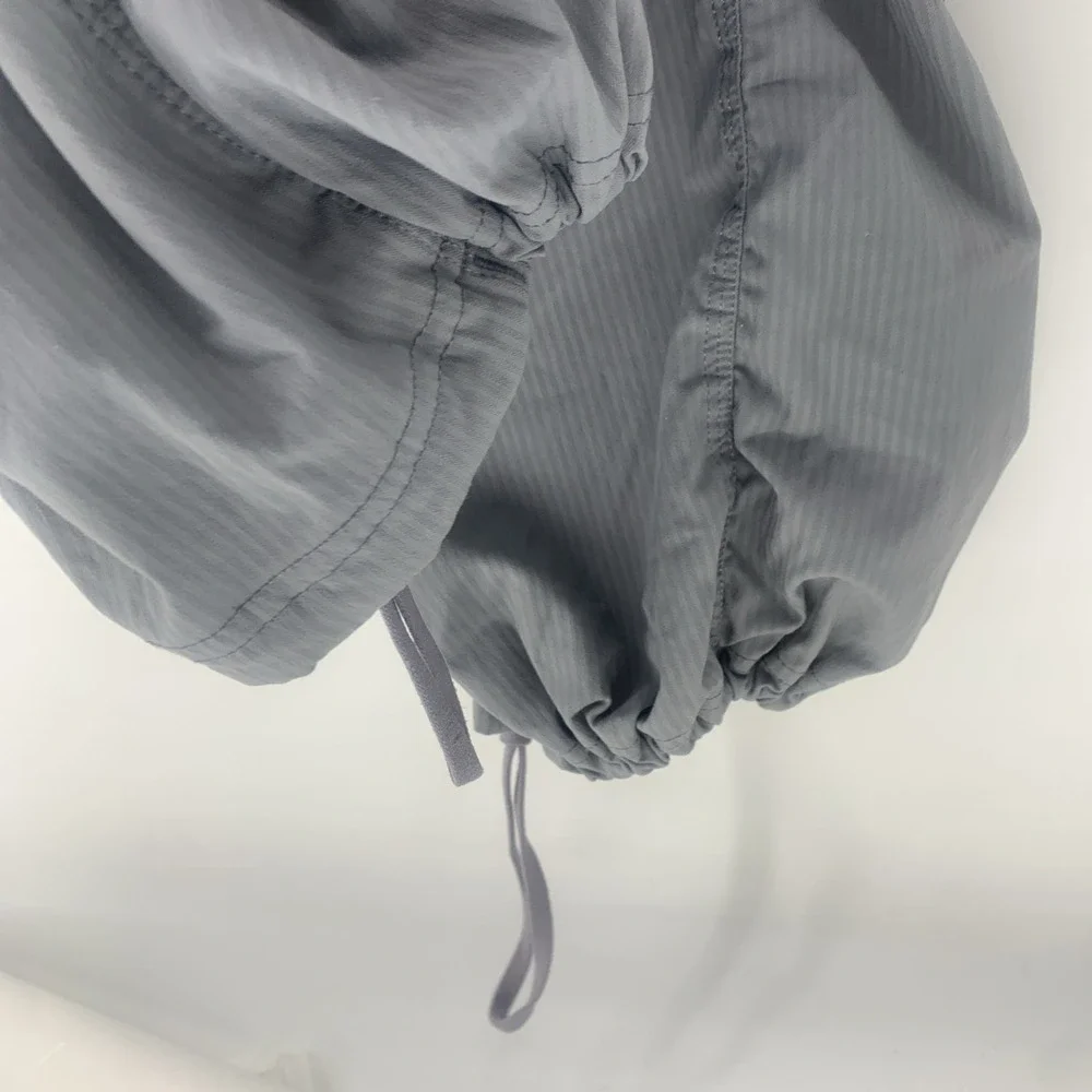 Lululemon Women's Pants Studio Ruched Gray  Size 4 Drawstring Hem Athletic